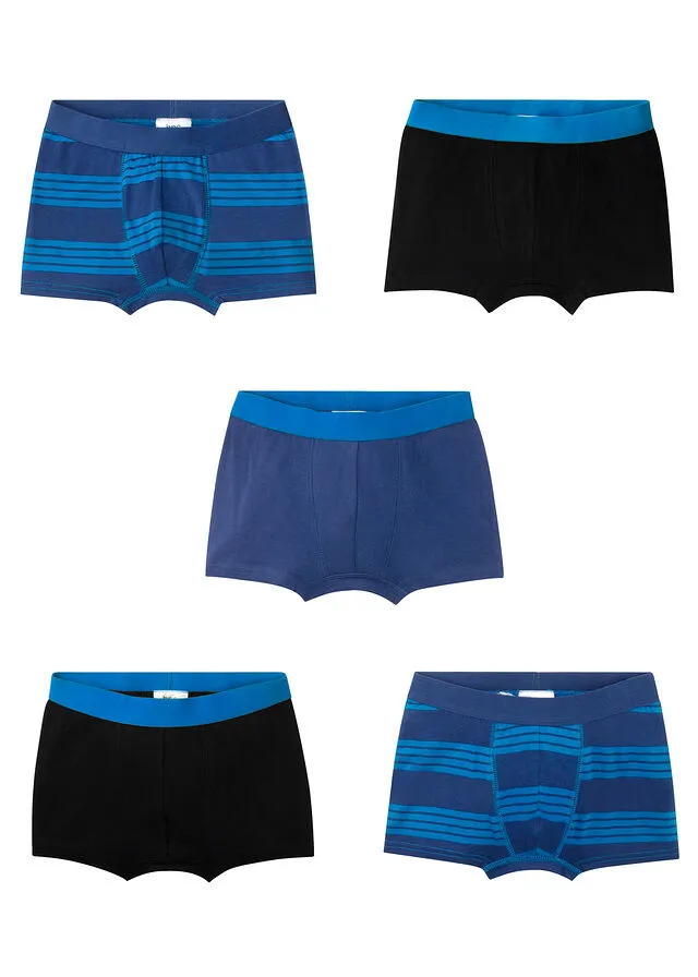 Calzoncillos bóxer (juego de 5 unidades) Azur/azul oxford/negro